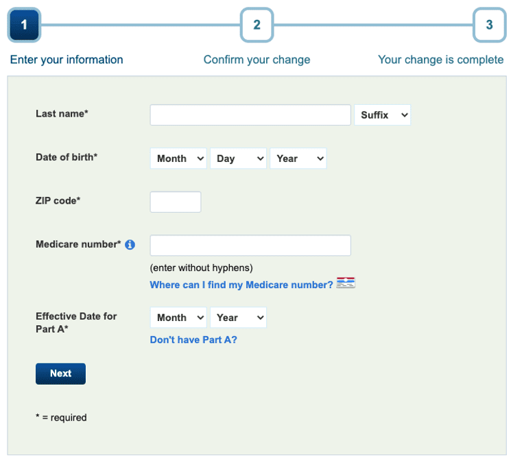 electronic interface for Medicare and You