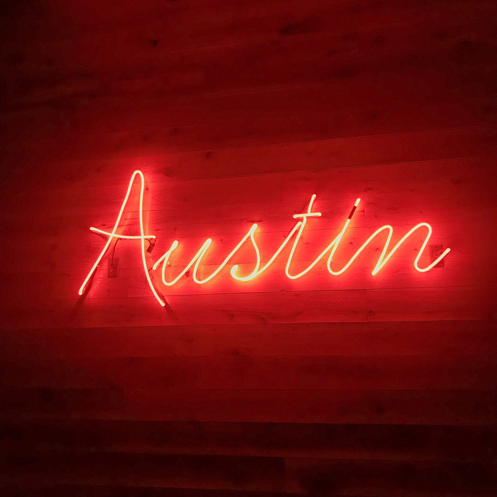 Austin Texas Neon Sign representing Medicare in Austin, Texas.